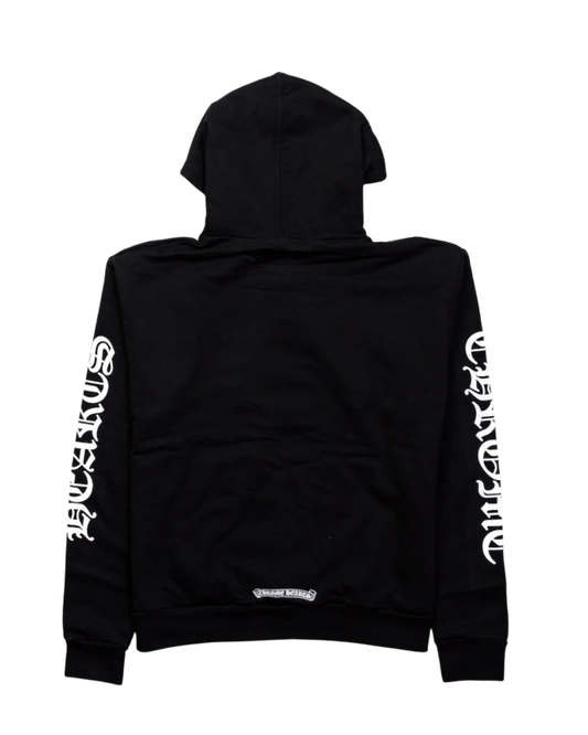 Chrome Hearts Vertical Logo Hoodie Black White