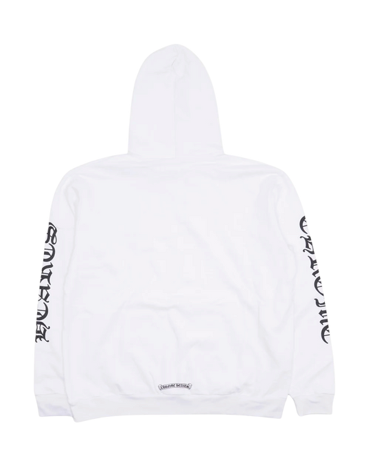 Chrome Hearts Vertical Logo Hoodie White